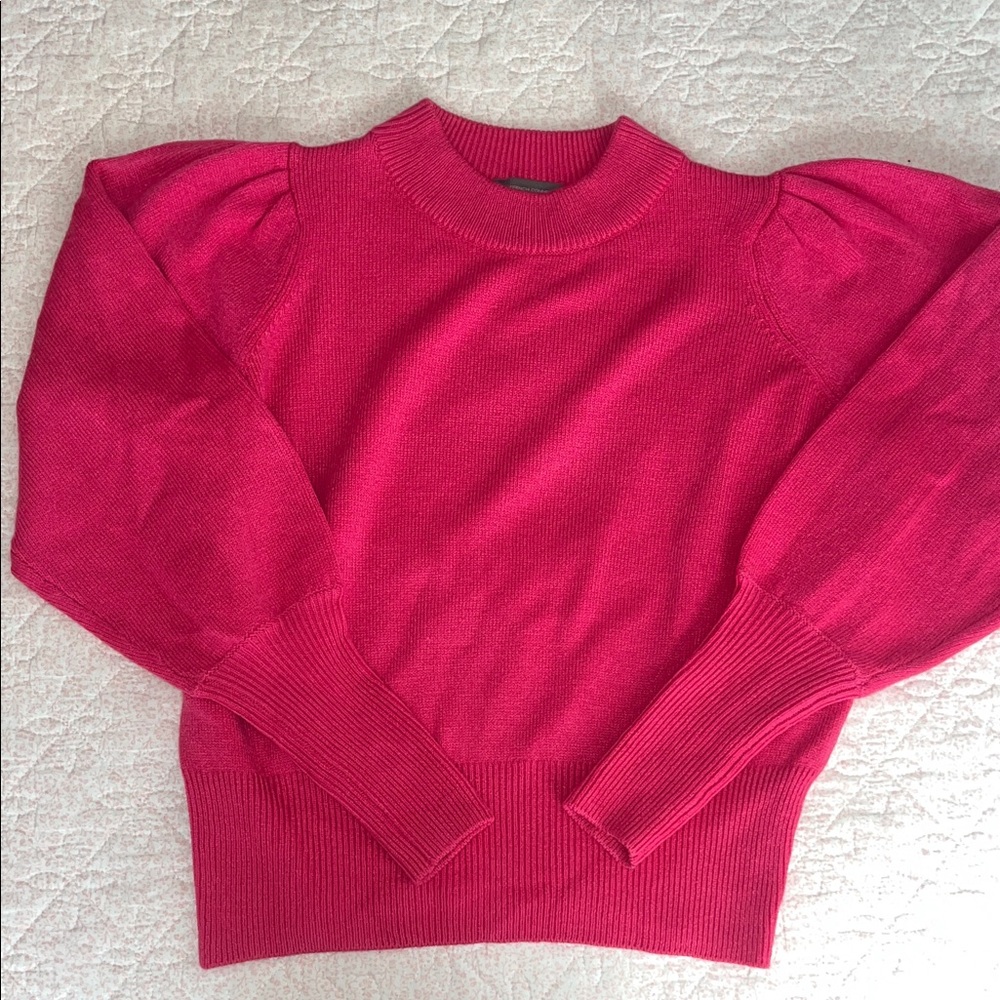French Connection Bright Pink Crew Neck Sweater